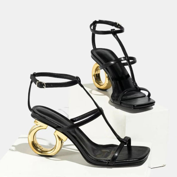 Elegant Peep Toe Strappy Summer Heels Sandals For Women